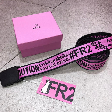 FR2 JAPAN Logo Icon Embroidery Long Belt Pink (Japan Exclusive)