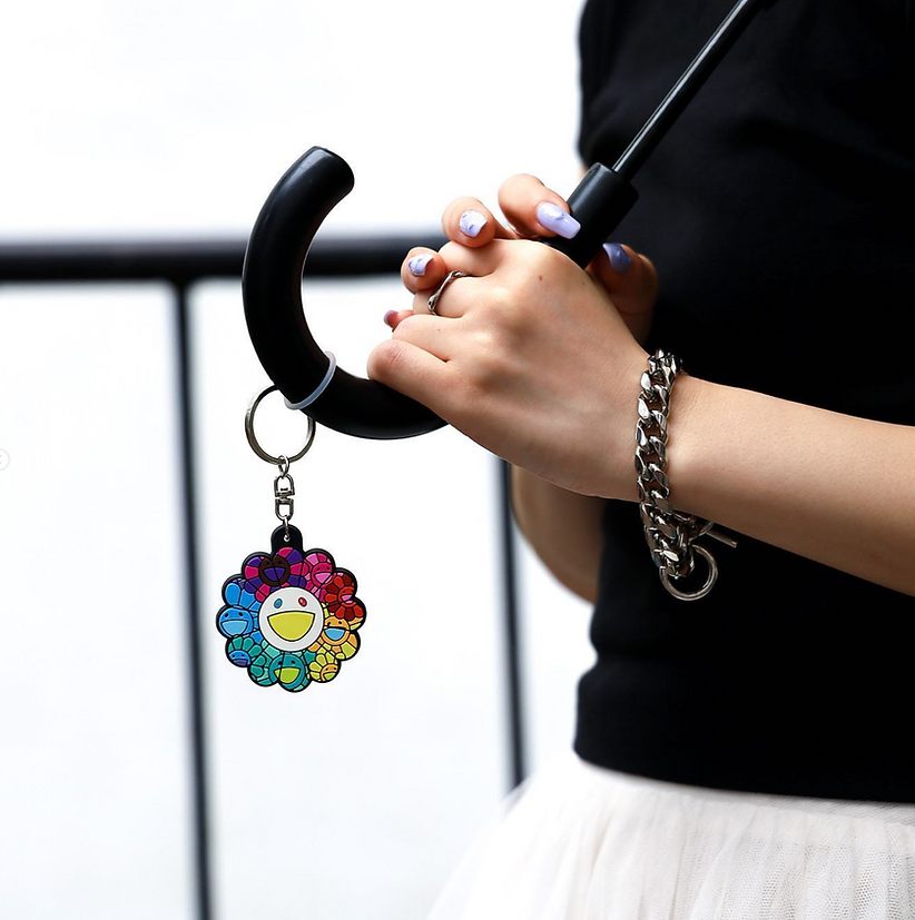 Takashi Murakami Kaikai Kiki Flower Rubber Keyring (5cm) TAKASHI MURAKAMI TAKASHI MURAKAMI - originalfook singapore