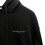 IH NOM UH NIT Paris Chest Logo Hoodie Black NCS23233 IH NOM UH NIT IH NOM UH NIT - originalfook singapore