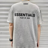 FEAR OF GOD Essentials Felt Logo Tee Dark Oatmeal FEAR OF GOD FEAR OF GOD - originalfook singapore