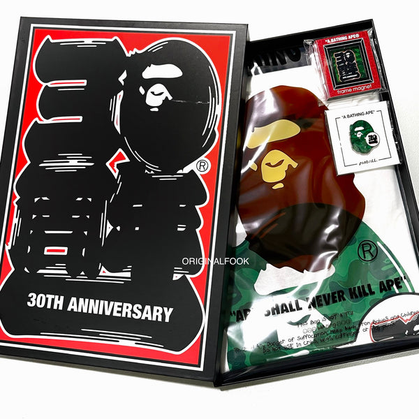 BATHING APE 30th Anniversary Ape Head Tee White (Japan Exclusive) BATHING APE BATHING APE - originalfook singapore