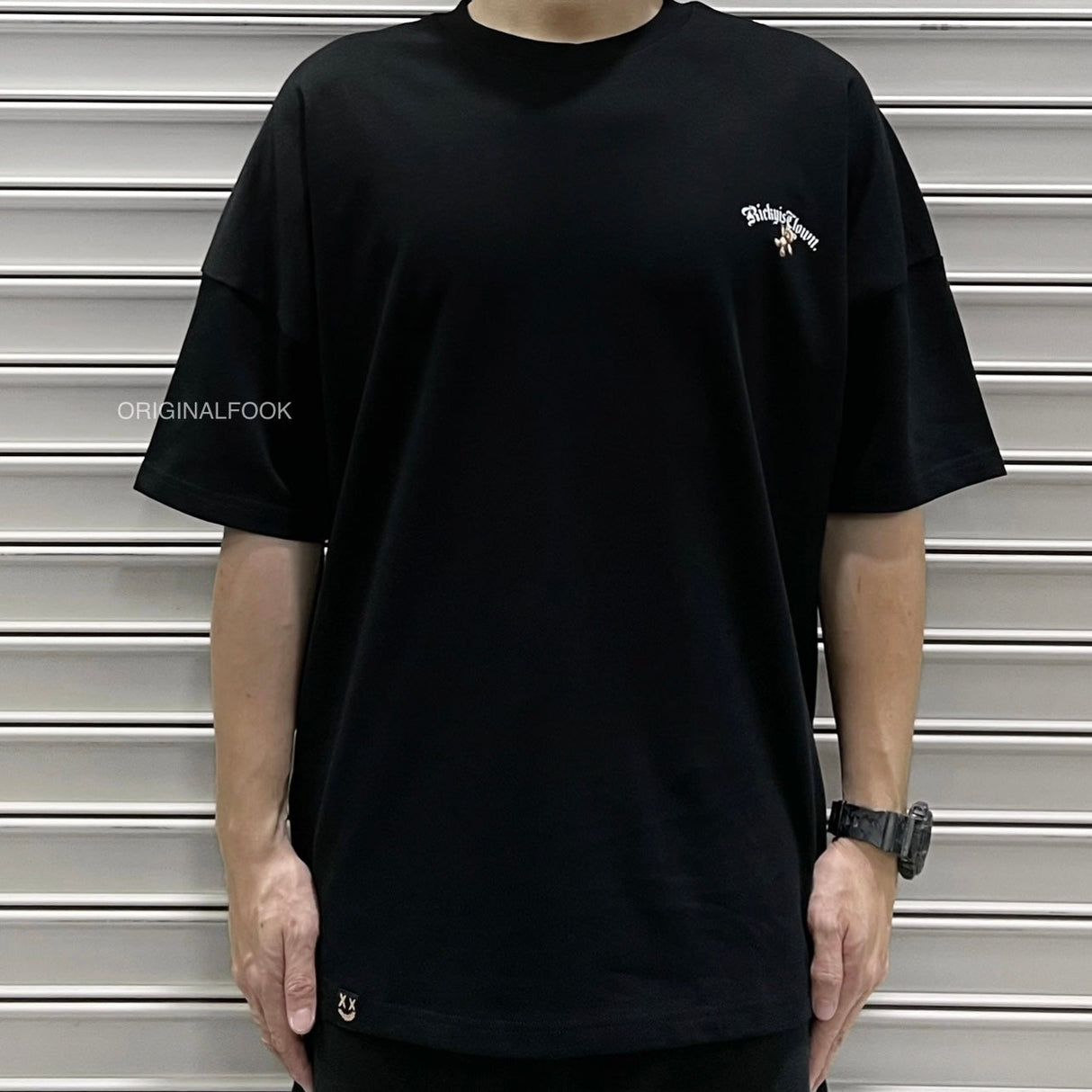 Rickyisclown [RIC] Gothic Teddy Bear Drop Shoulder Tee Black [R17230212I-N8] RICKYISCLOWN RICKYISCLOWN - originalfook singapore