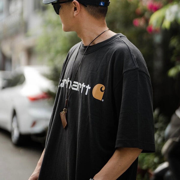 Carhartt USA K195 Signature Logo Tee Black carhartt carhartt - originalfook singapore