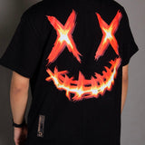 Rickyisclown [RIC] Flame Smiley Tee Black [R5220927c-G7] RICKYISCLOWN RICKYISCLOWN - originalfook singapore