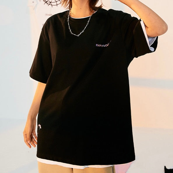 Rickyisclown [RIC] Mount Fuji Sakura Smiley Tee Black [R9210311b-OOOO] RICKYISCLOWN RICKYISCLOWN - originalfook singapore