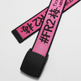 FR2 JAPAN Logo Icon Embroidery Long Belt Pink (Japan Exclusive) #FR2 #FR2 - originalfook singapore
