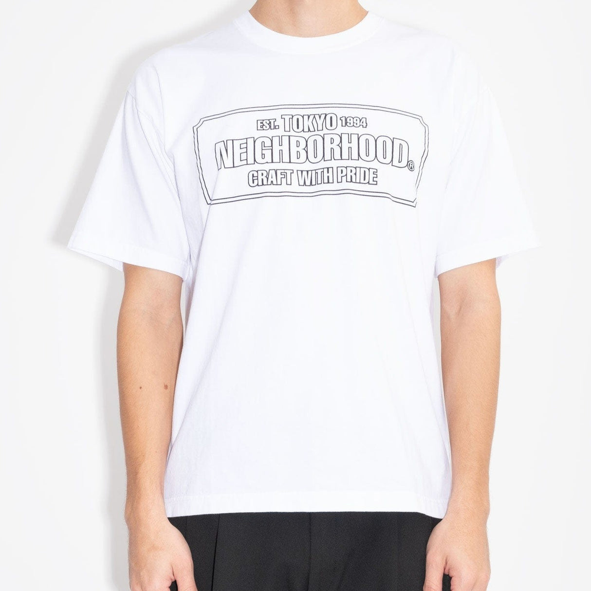 Neighborhood NH-1 Tee White Neighborhood Neighborhood - originalfook singapore