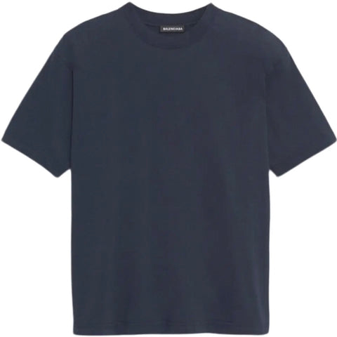 Balenciaga Oversize Logo Tee Navy (Women Fit)