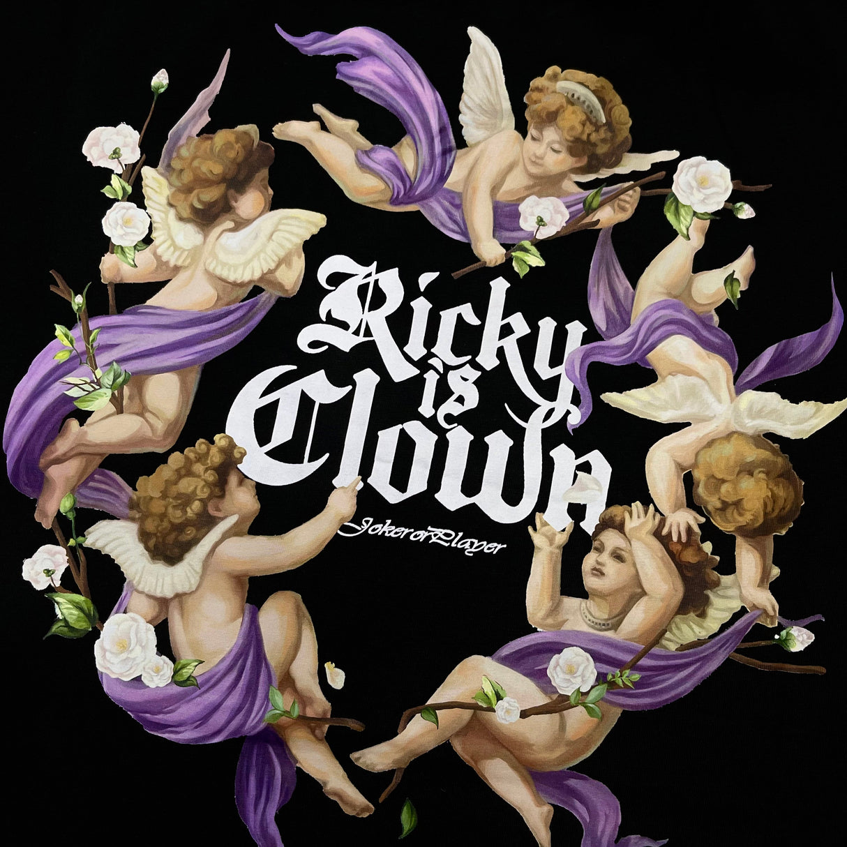 Rickyisclown [RIC] Cherub Gothic Logo Tee Black [R11220413A-M6] RICKYISCLOWN RICKYISCLOWN - originalfook singapore