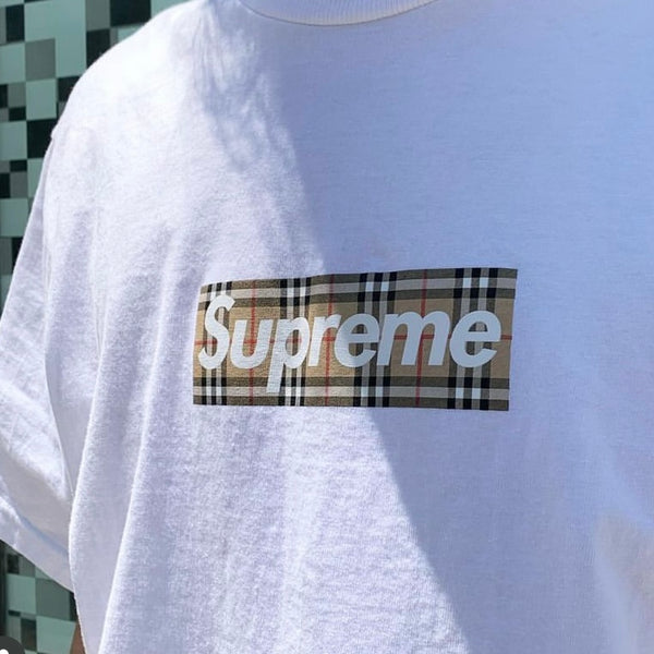 Supreme x Burberry box logo tee