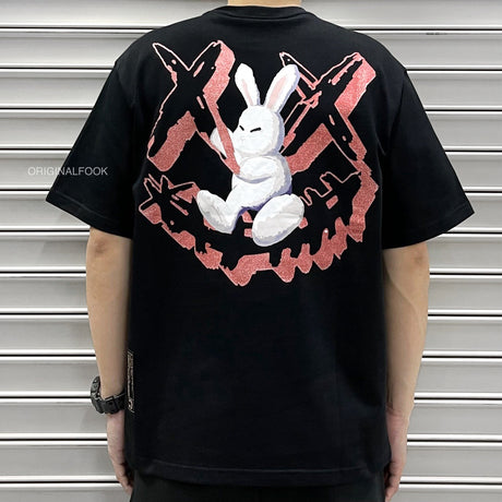 Rickyisclown [RIC] Hanging Rabbit Smiley Tee Black [27230418G-P8] RICKYISCLOWN RICKYISCLOWN - originalfook singapore