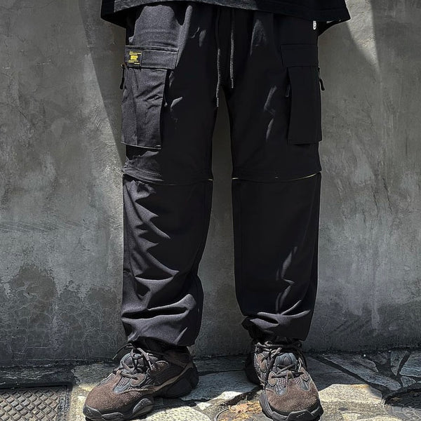 FR2 JAPAN 2-Way 2-in-1 Cargo Shorts / Pants Black | ORIGINALFOOK