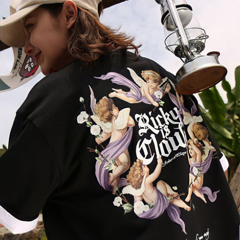 Rickyisclown [RIC] Cherub Gothic Logo Tee Black [R11220413A-M6]