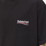 Balenciaga Political Campaign Embroidery Oversized Tee Black BAL BAL - originalfook singapore
