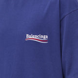 Balenciaga Political Campaign Embroidery Oversized Tee Pacific Blue BAL BAL - originalfook singapore