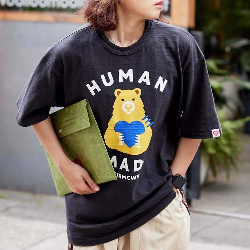 Human Made Bear Heart Tee Black HUMAN MADE HUMAN MADE - originalfook singapore