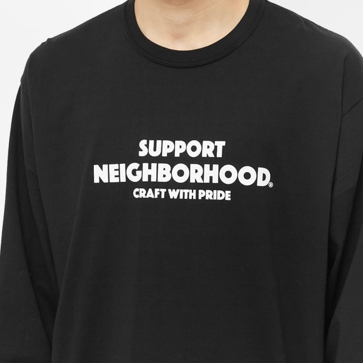 Neighborhood NH-4 Long Sleeve Tee Black Neighborhood Neighborhood - originalfook singapore