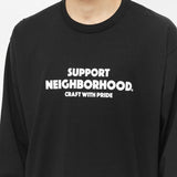 Neighborhood NH-4 Long Sleeve Tee Black Neighborhood Neighborhood - originalfook singapore