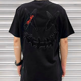 Rickyisclown [RIC] Black Mamba Embossed Smiley Tee Black [R4220222B-N5] RICKYISCLOWN RICKYISCLOWN - originalfook singapore