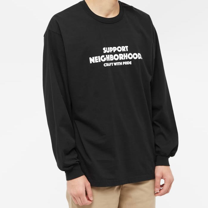 Neighborhood NH-4 Long Sleeve Tee Black Neighborhood Neighborhood - originalfook singapore