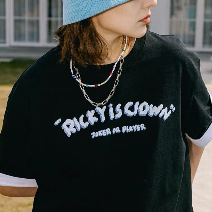Rickyisclown [RIC] Cloud Cherub Smiley Tee Black [R11210119hXZ-AAAA] RICKYISCLOWN RICKYISCLOWN - originalfook singapore