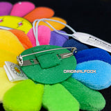 TAKASHI MURAKAMI Kaikai Kiki Flower Plush Badge Rainbow Keychain Pin TAKASHI MURAKAMI TAKASHI MURAKAMI - originalfook singapore