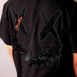 Rickyisclown [RIC] Black Mamba Embossed Smiley Tee Black [R4220222B-N5] RICKYISCLOWN RICKYISCLOWN - originalfook singapore