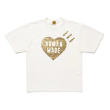 Human Made Metallic Foil Heart Tee White HUMAN MADE HUMAN MADE - originalfook singapore