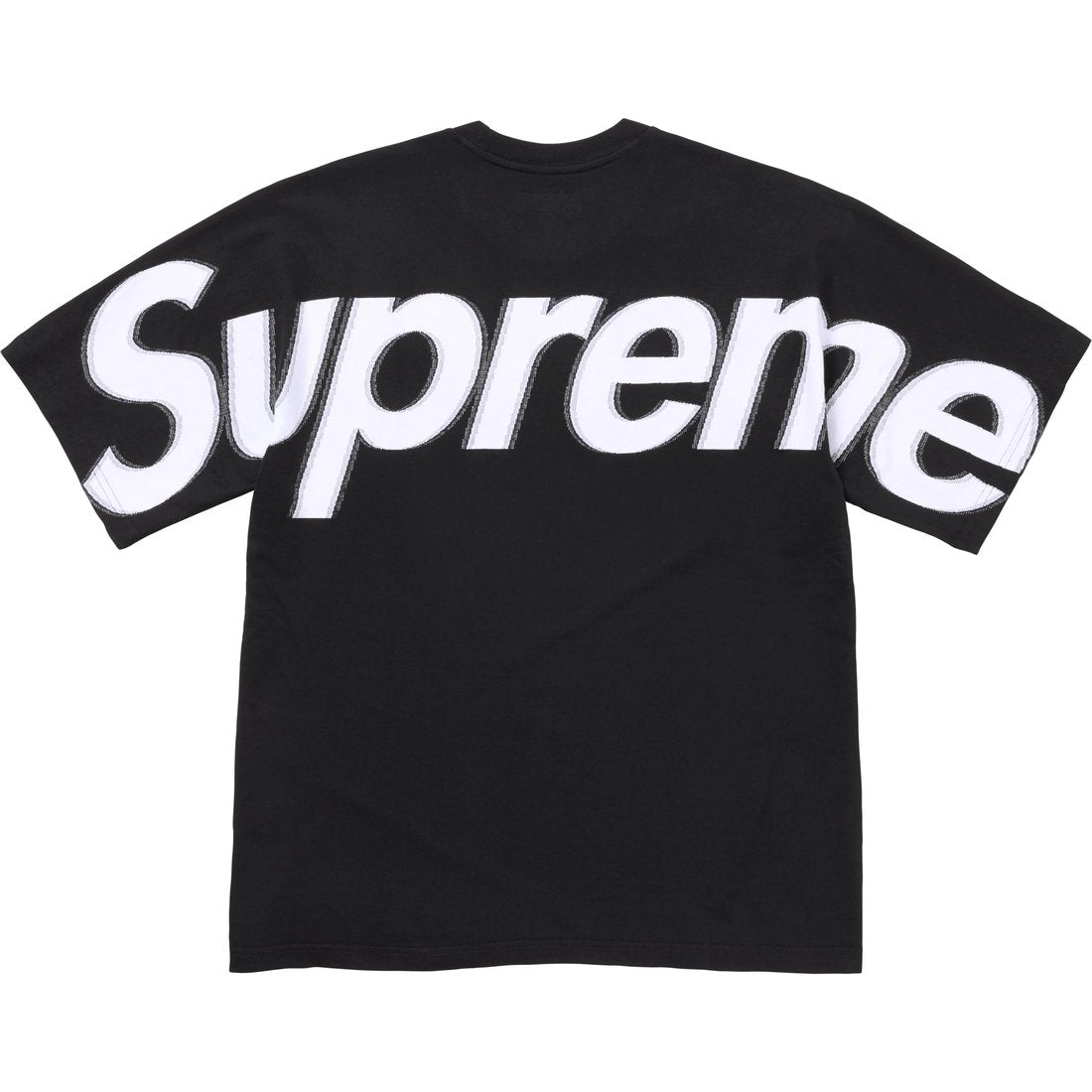 Supreme Intarsia Logo Black Tee