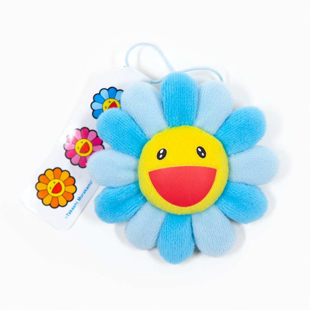 Takashi Murakami Kaikai Kiki Flower Plush Badge/Keychain/Pin Blue TAKASHI MURAKAMI TAKASHI MURAKAMI - originalfook singapore