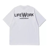 LifeWork Supima Cotton Chest Logo Tee White - ORIGINALFOOK