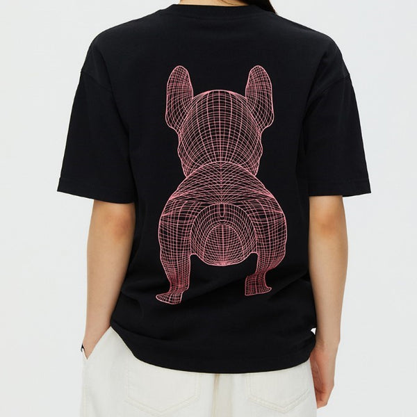 LifeWork Outline Mascot Tee Black Pink lifework lifework - originalfook singapore