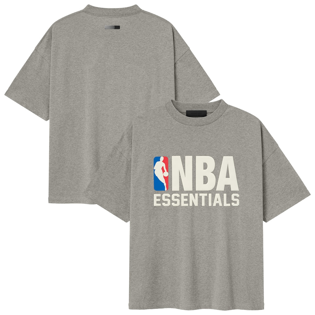 Fear of God Essentials X NBA 90s Heavyweight Tee Concrete Heather