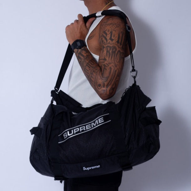 Supreme Reflective Logo Duffle Bag Black supreme supreme - originalfook singapore