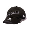 Black Mastermind Japan x New Era 9TWENTY cap with embroidered logo, casual adjustable baseball cap, stylish streetwear accessory