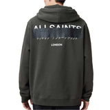 Allsaints Redact Strikeout Logo Kombu Green Hoodie