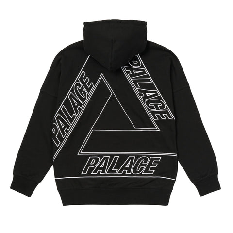 (60% Off) Palace Jumbo Tri-Ferg Drop Shoulder Hoodie Black