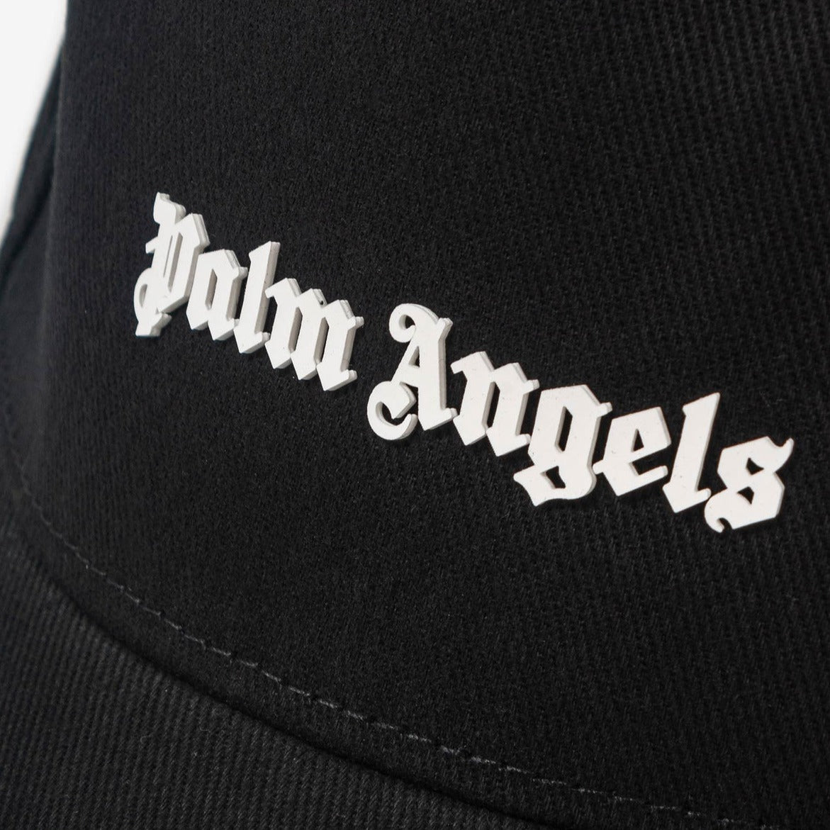 Palm Angels Rubberized Logo Baseball Cap Black - | ORIGINALFOOK