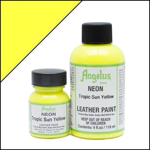 Angelus Sunset Yellow Neon Acrylic Leather Paint 1oz