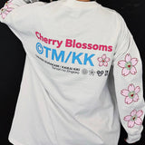 Takashi Murakami Embroidered Patch Sakura Flower Long Sleeve Tee White TAKASHI MURAKAMI TAKASHI MURAKAMI - originalfook singapore