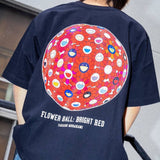 Takashi Murakami Bright Red Flower Ball Tee Black TAKASHI MURAKAMI TAKASHI MURAKAMI - originalfook singapore