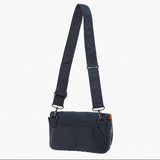 Porter Yoshida Japan Navy Tanker Envelope Bag, stylish and compact with leather details and durable fabric exterior.