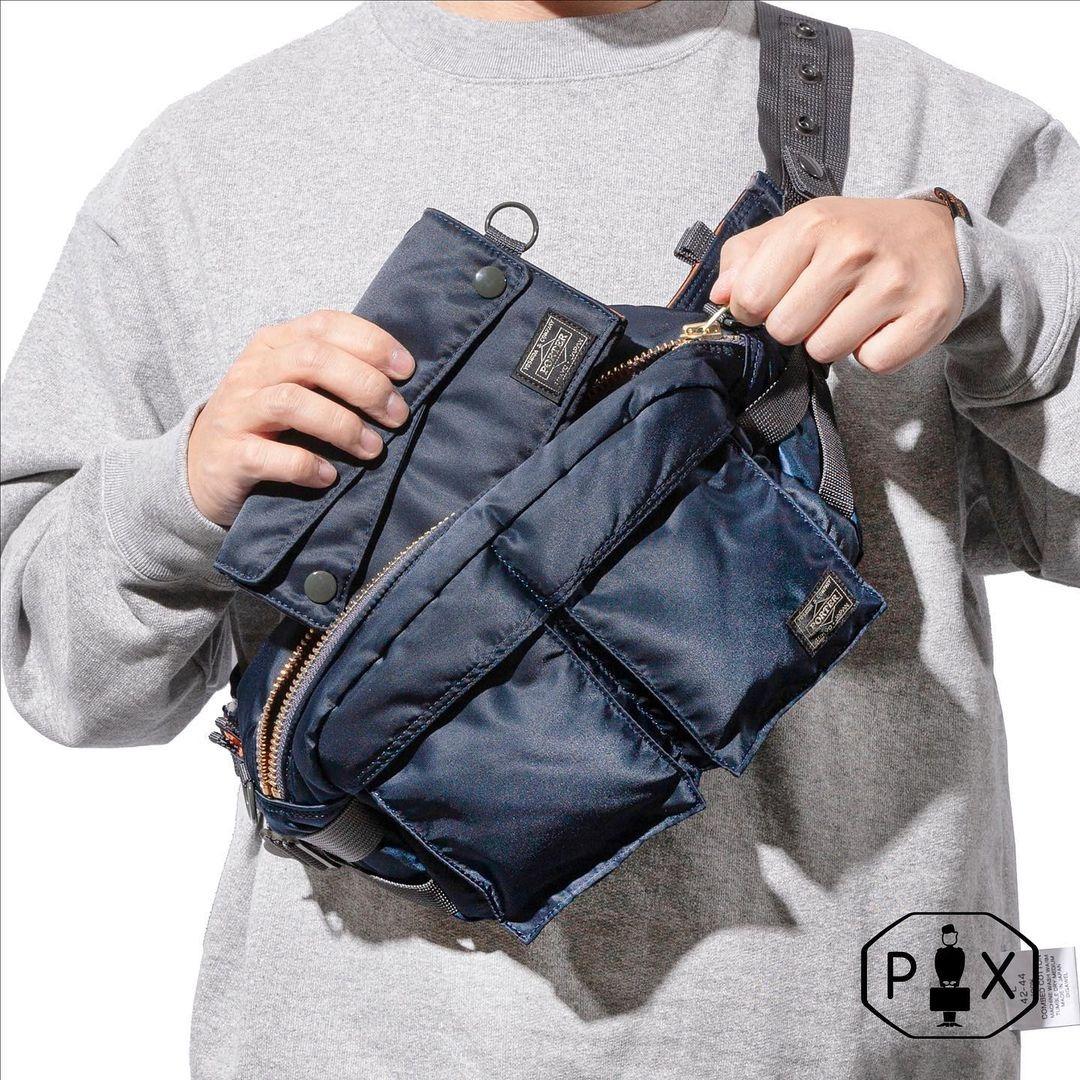 Porter Yoshida Japan PX Tanker Waist Bag Iron Blue [376-08333] PORTER JAPAN PORTER JAPAN - originalfook singapore