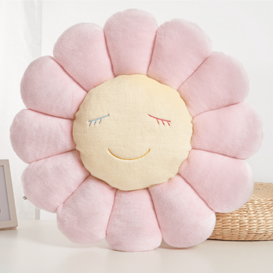 Takashi Murakami Kaikai Kiki Flower Plush Cushion Light Pink (30cm) TAKASHI MURAKAMI TAKASHI MURAKAMI - originalfook singapore