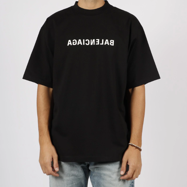 balenciaga back logo tee
