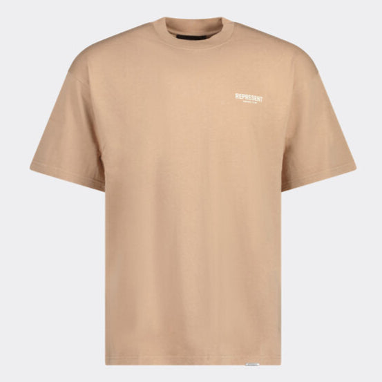 Represent Owners Club Logo Tee Beige