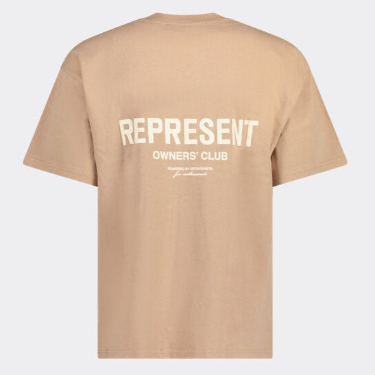Represent Owners Club Logo Tee Beige