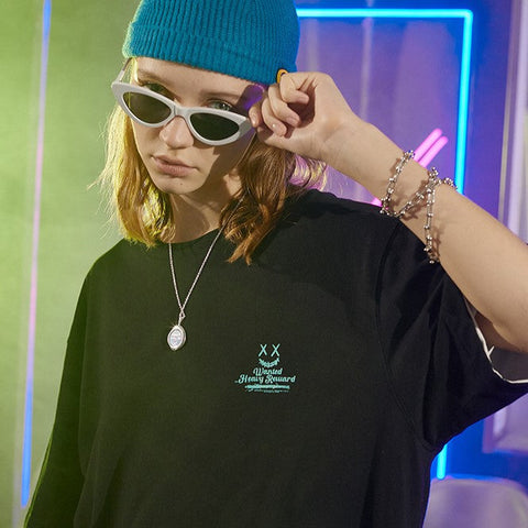 Rickyisclown [RIC] Basic Glow In The Dark Smiley Tee Black [R20200506b-FFF]