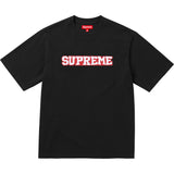 Supreme Satin Applique Tee Black