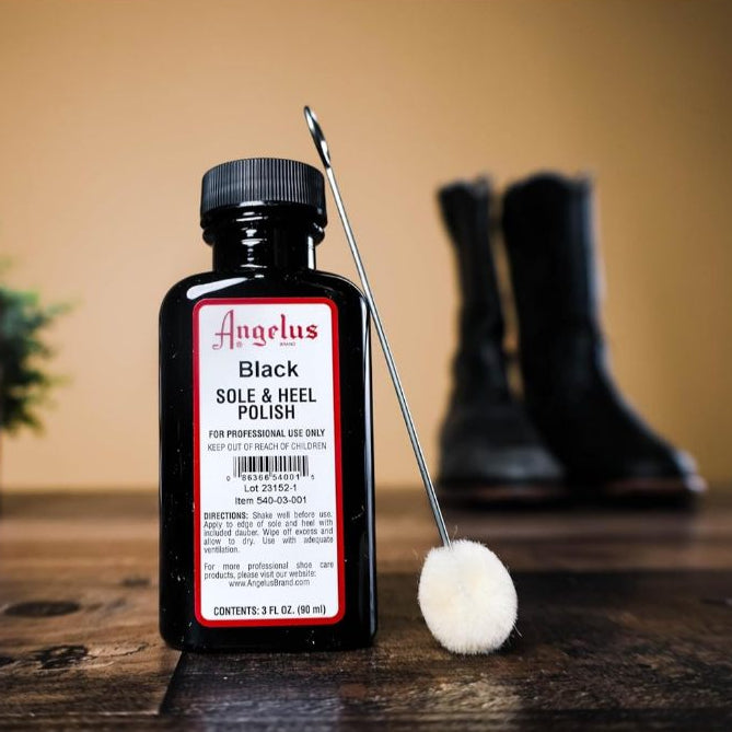 Angelus Sole & Heel Polish Black 3oz ANGELUS ANGELUS - originalfook singapore